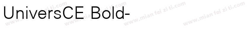 UniversCE Bold字体转换